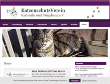 Tablet Screenshot of katzenschutzverein-karlsruhe.de